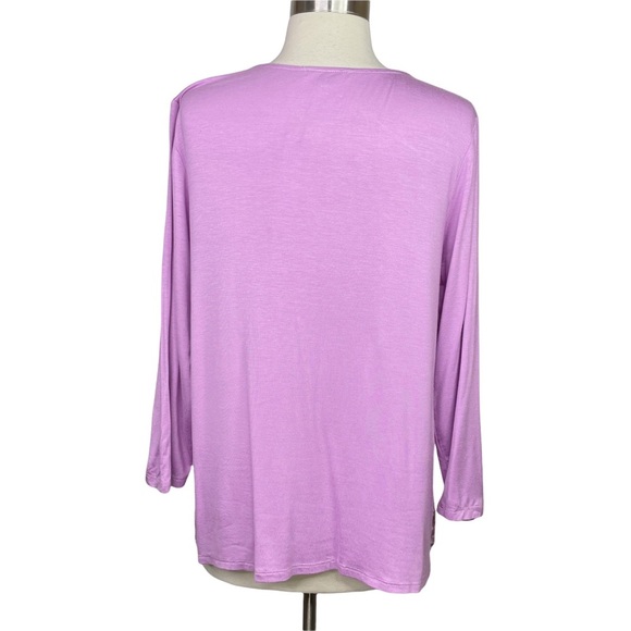 Stitch Fix l Papermoon Reece Three Quarter Sleeve Mixed Material Top, Medium - Picture 9 of 9